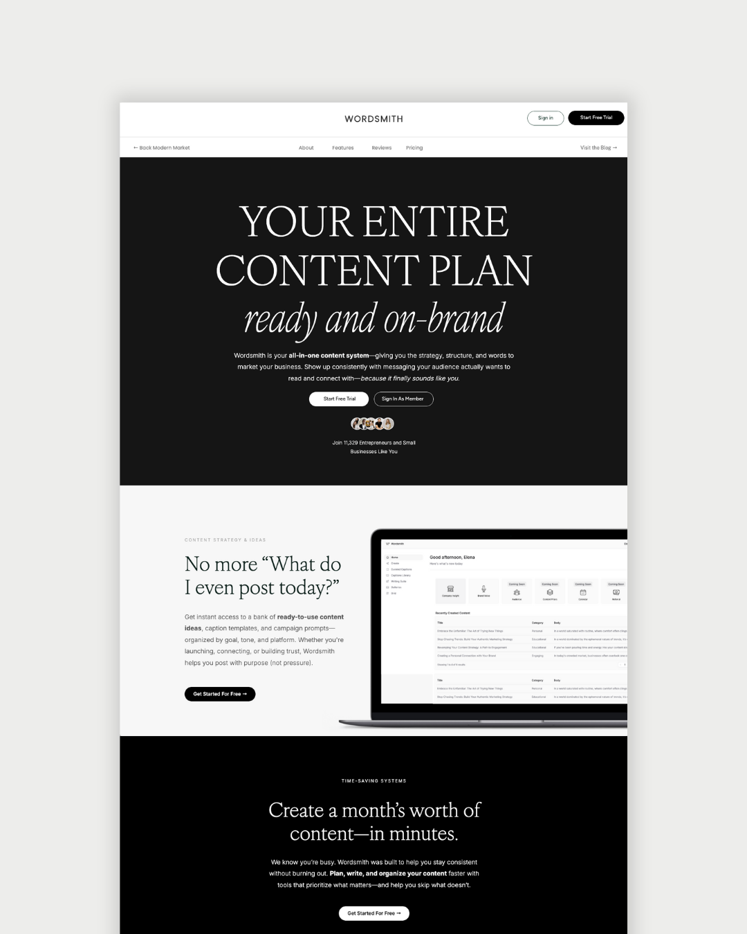 Wordsmith SAAS - Modern Market