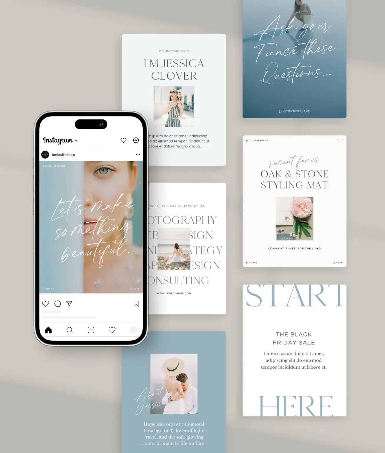 Clover Social Media Canva Templates - Modern Market