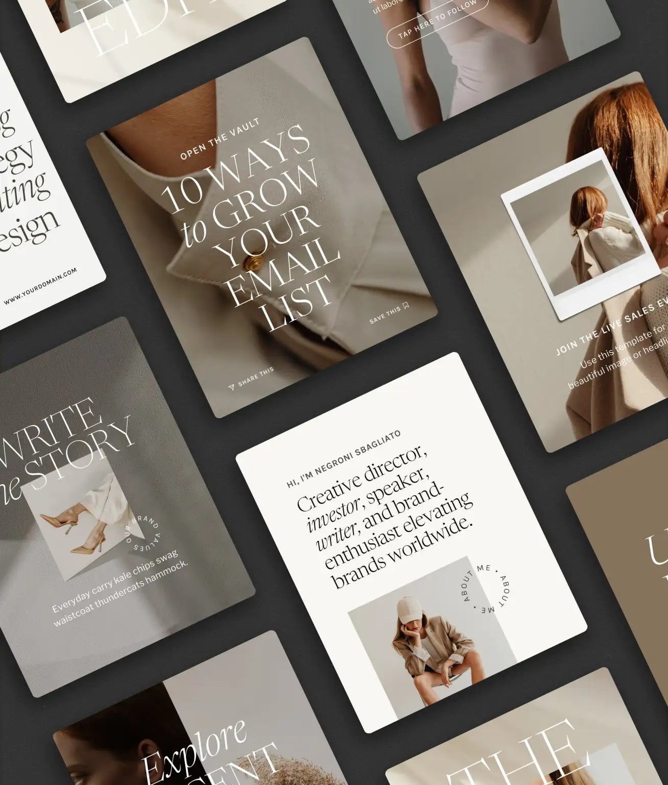 Negroni Social Media Canva Templates - Modern Market