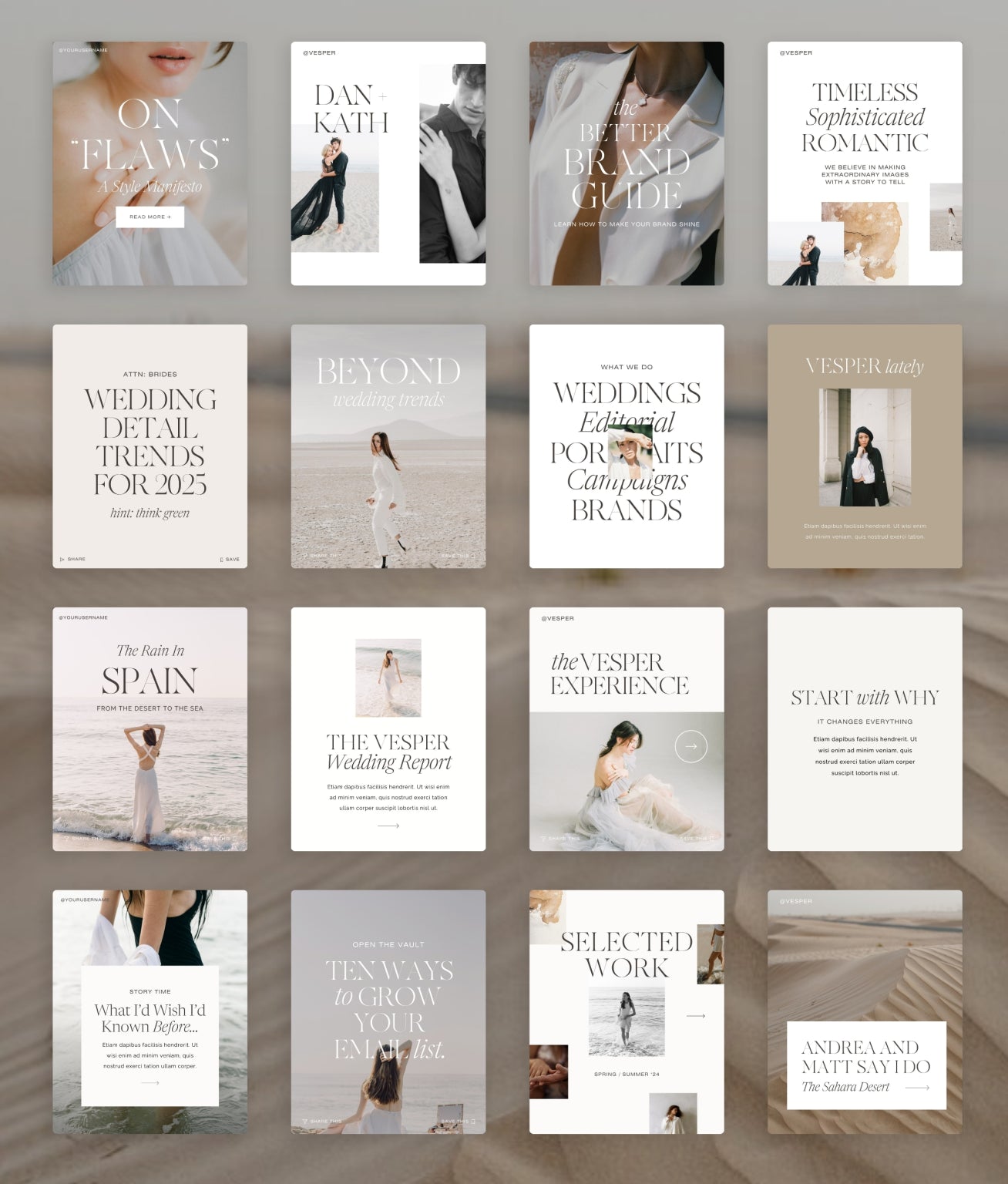 Vesper Social Media Canva Templates - Modern Market