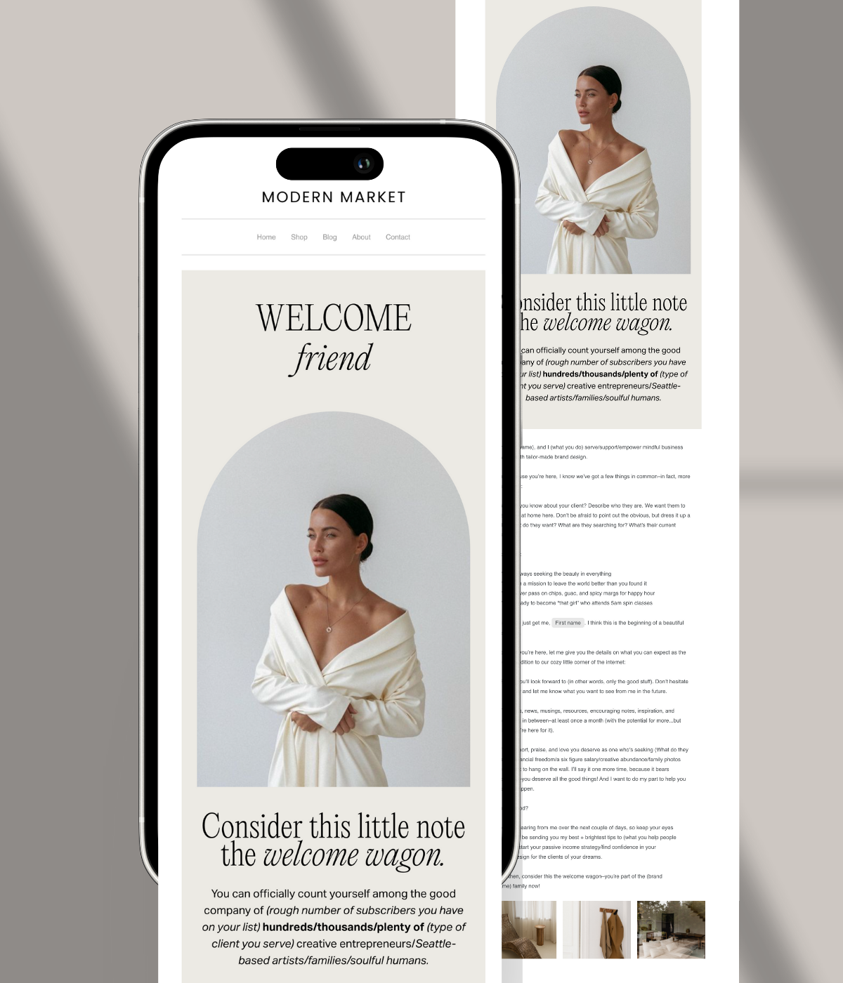 Email Welcome Sequence Flodesk Template - Modern Market