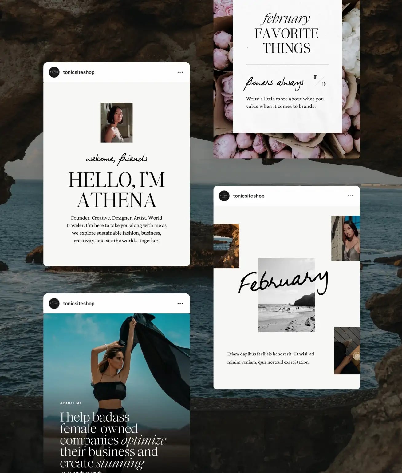 Amaretto Sour Social Media Canva Templates - Modern Market