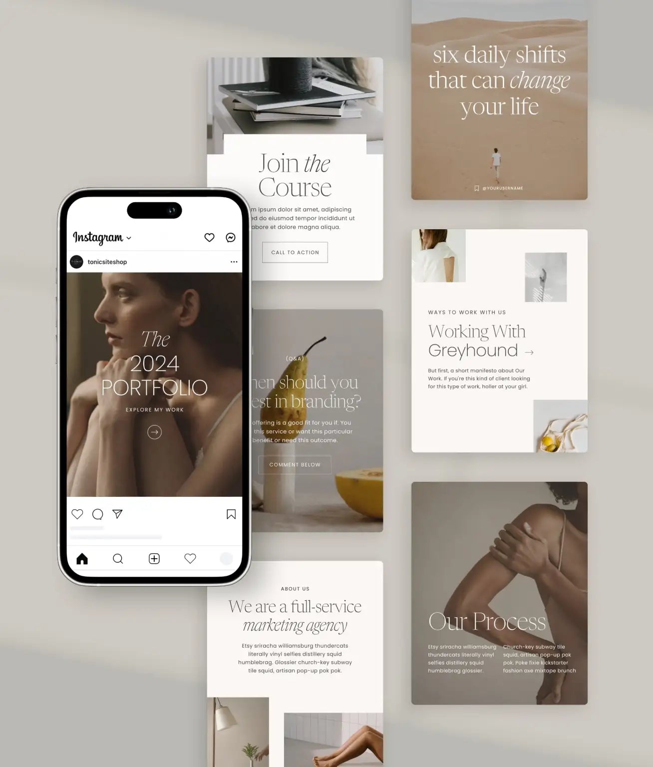 Greyhound Social Media Canva Templates - Modern Market