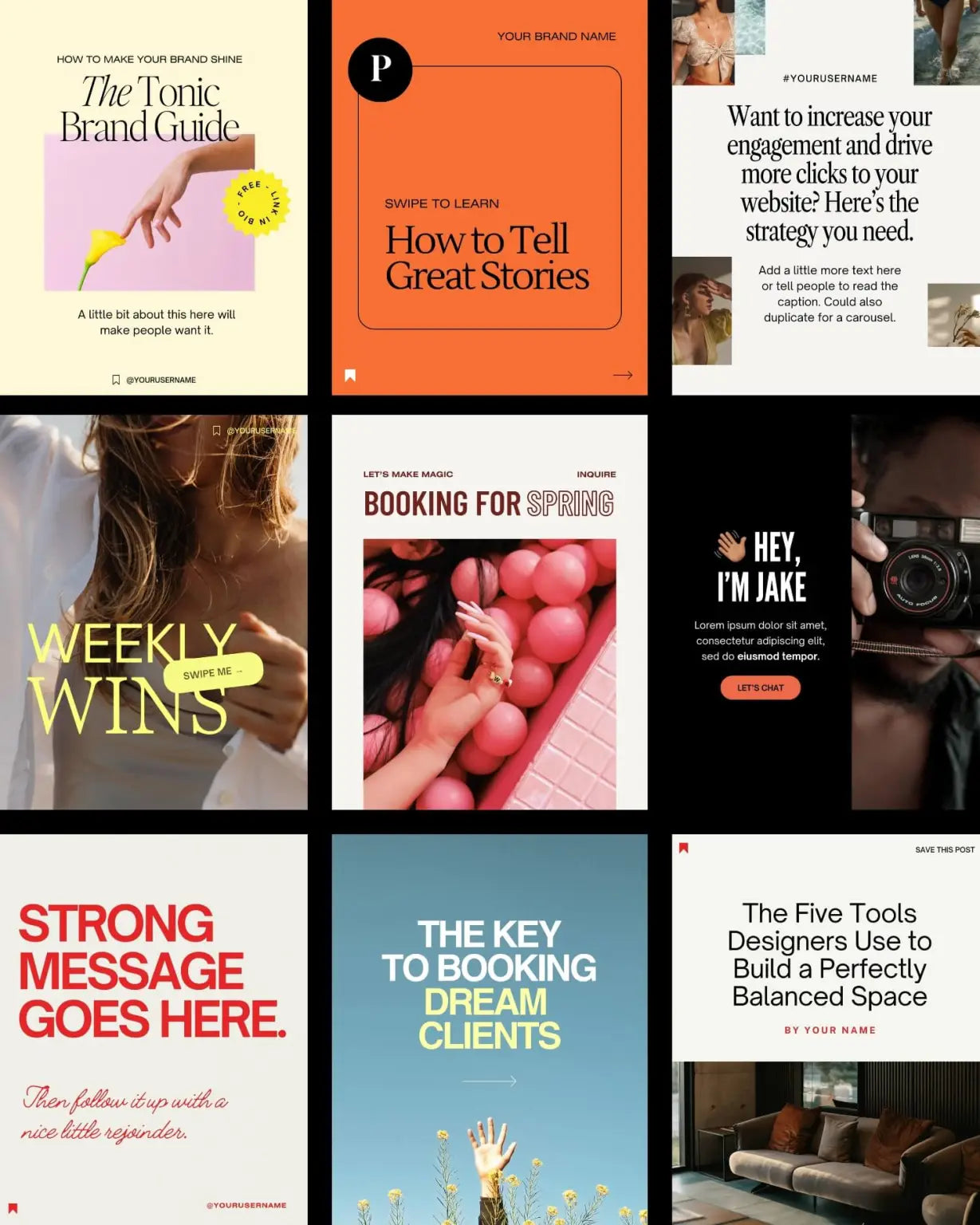 Citrón Canva Content Templates (Batch No. 04) - Modern Market